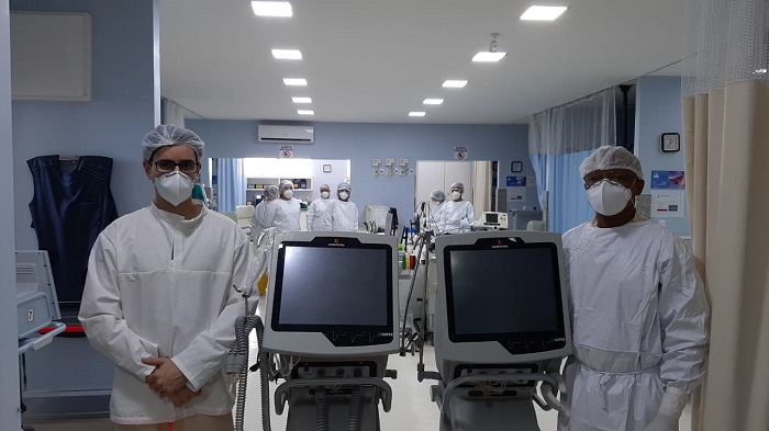 Quatro novos respiradores foram doados pelo Estado