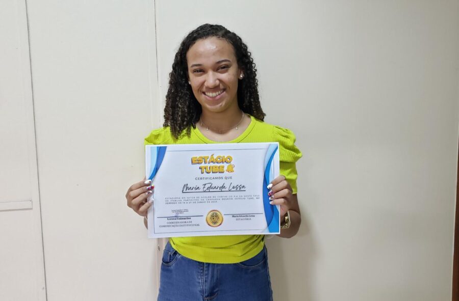 Estagiária Maria Eduarda Lessa, do Núcleo de Contas do P.A